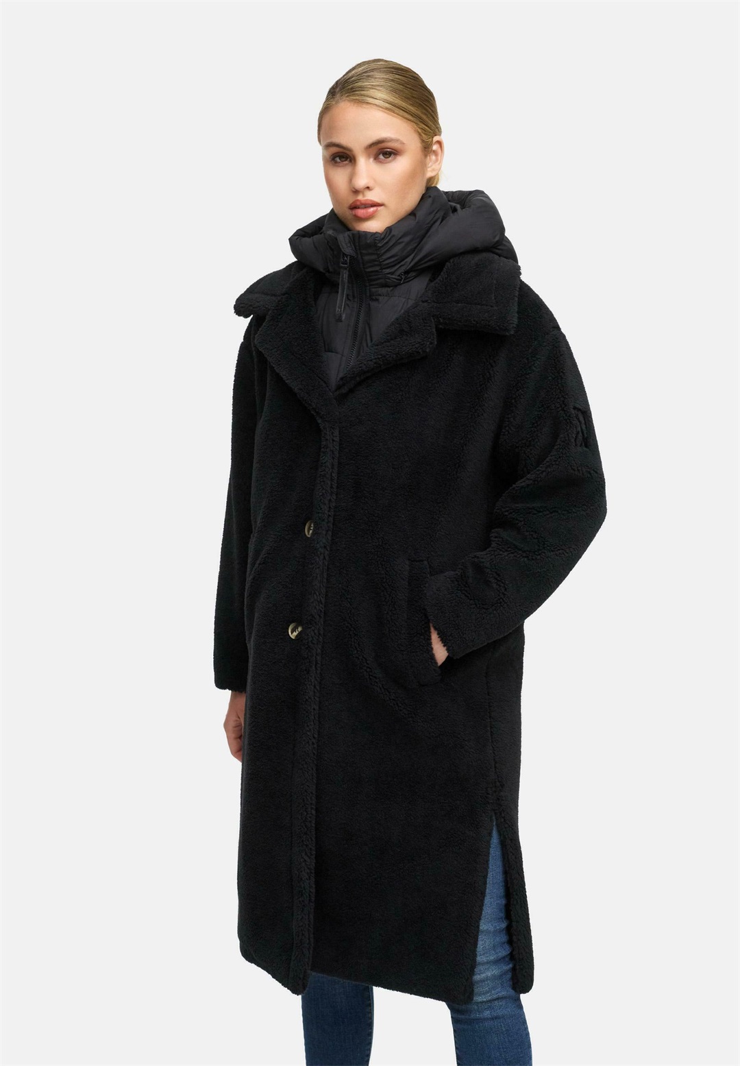 Navahoo TEDDYZAUBER - Wintermantel - black/schwarz Navahoo TEDDYZAUBER - Wintermantel - black/schwarz