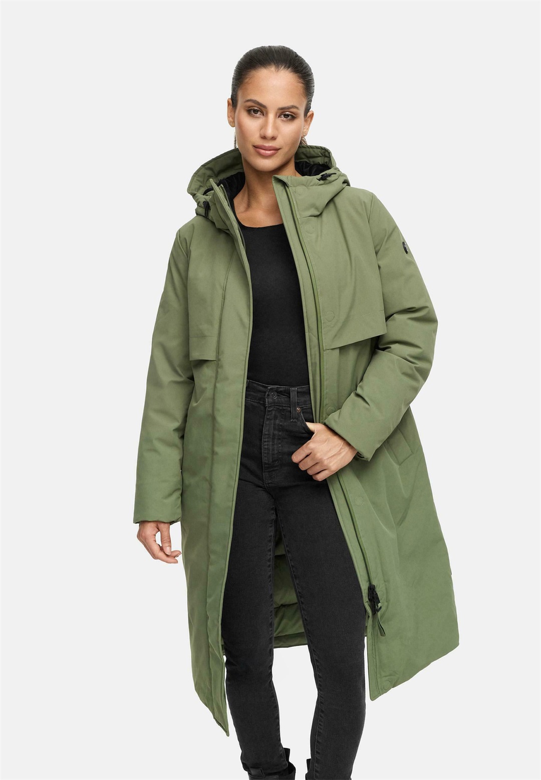 Navahoo EISMELODIE - Wintermantel - olive leaf/oliv