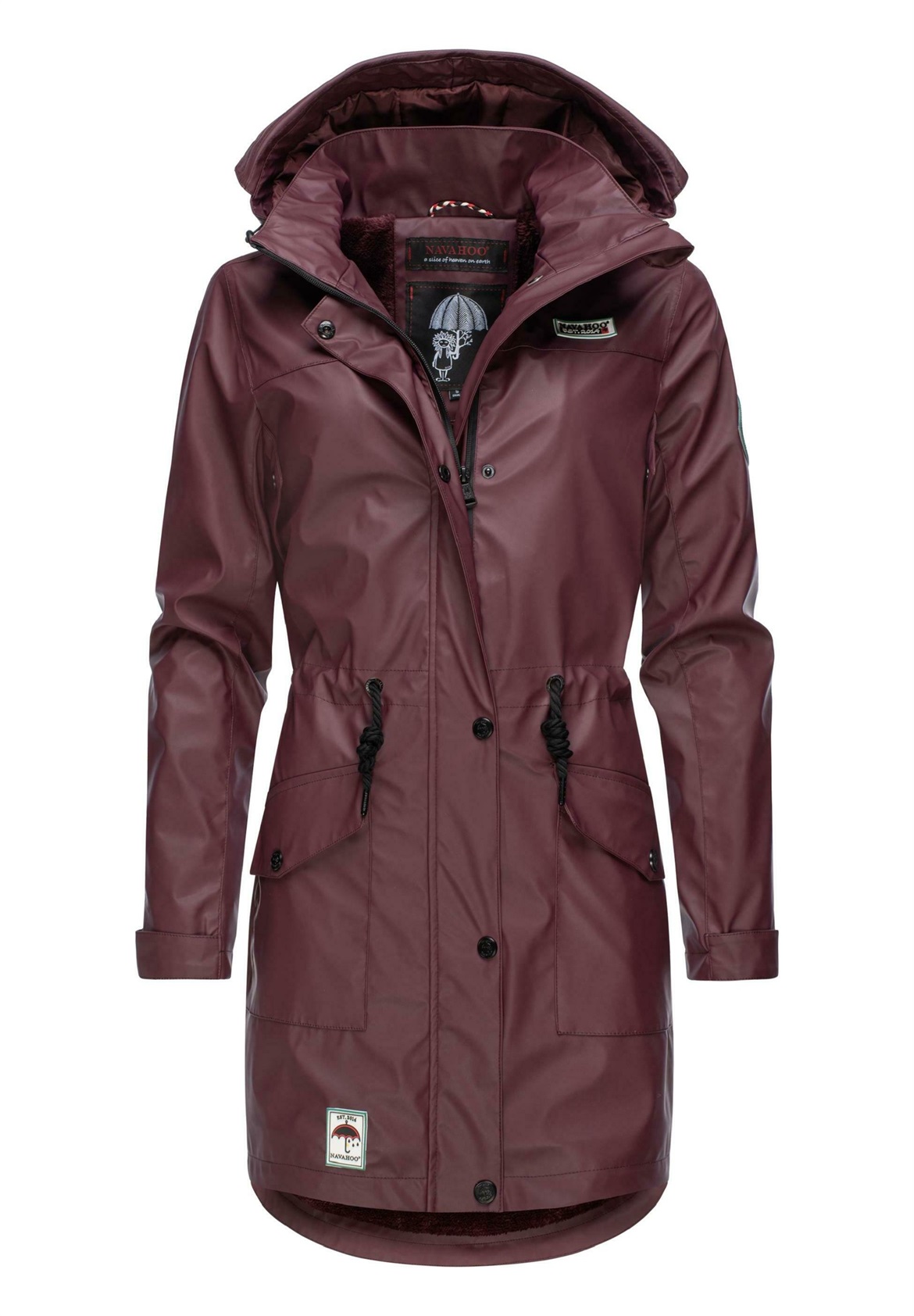 Navahoo DEIKE - Parka - dark red melange/dunkelrot