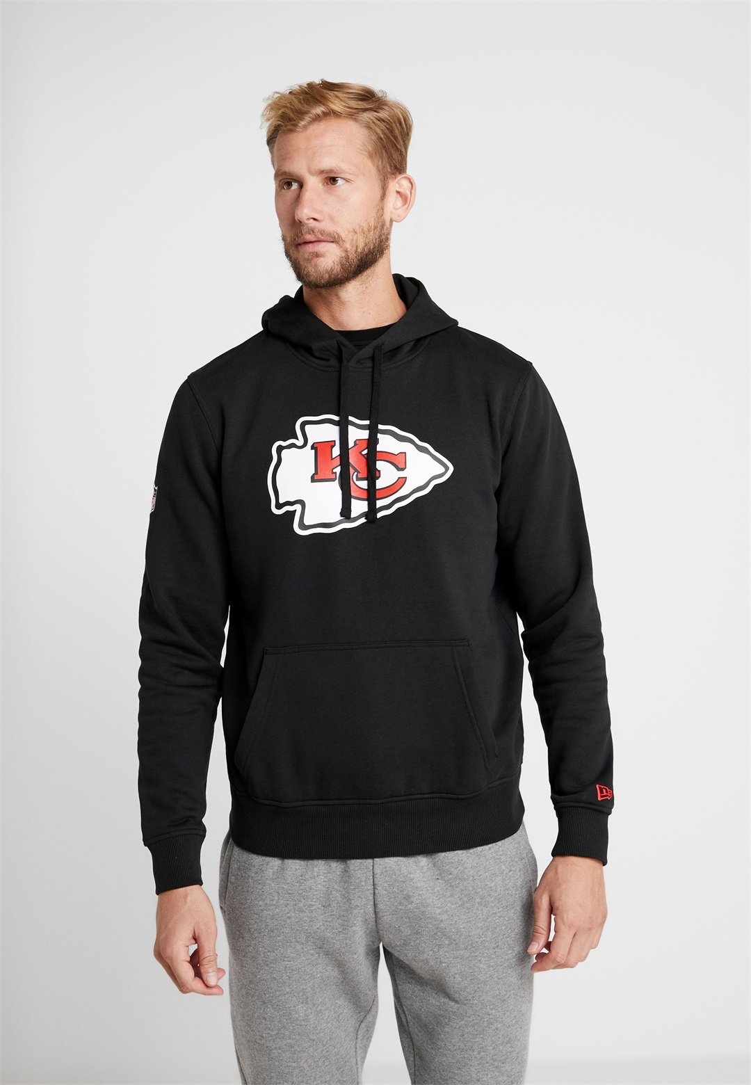 New Era NFL KANSAS CITY CHIEFS LOGO HOODIE - Kapuzenpullover - black/schwarz