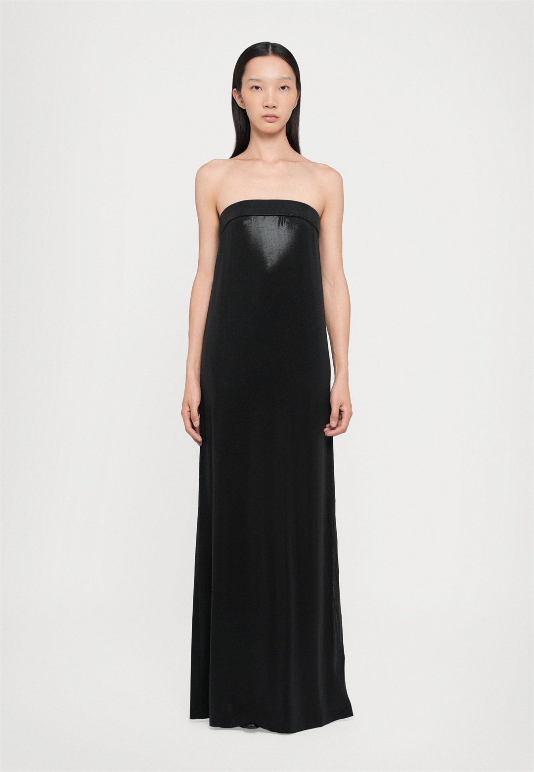 Norma Kamali STRAPLESS TAILORED SIDE SLIT GOWN - Cocktailkleid/festliches Kleid - black/schwarz