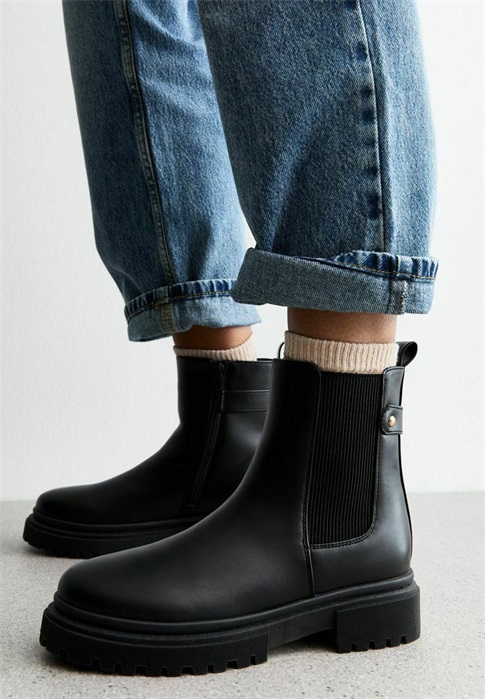 New Look CHELSEA - Plateaustiefelette - black/schwarz