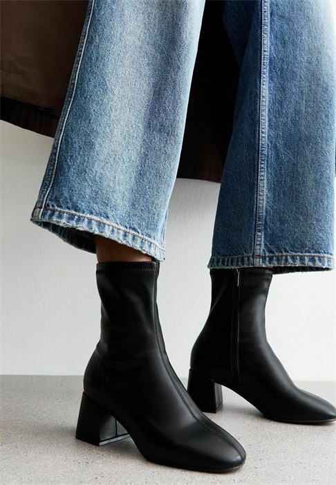 New Look BLOCK HEEL - Stiefelette - black/schwarz