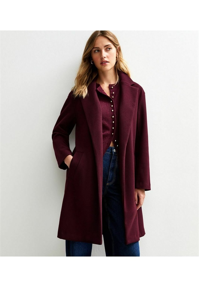 New Look Kurzmantel - burgundy/rot