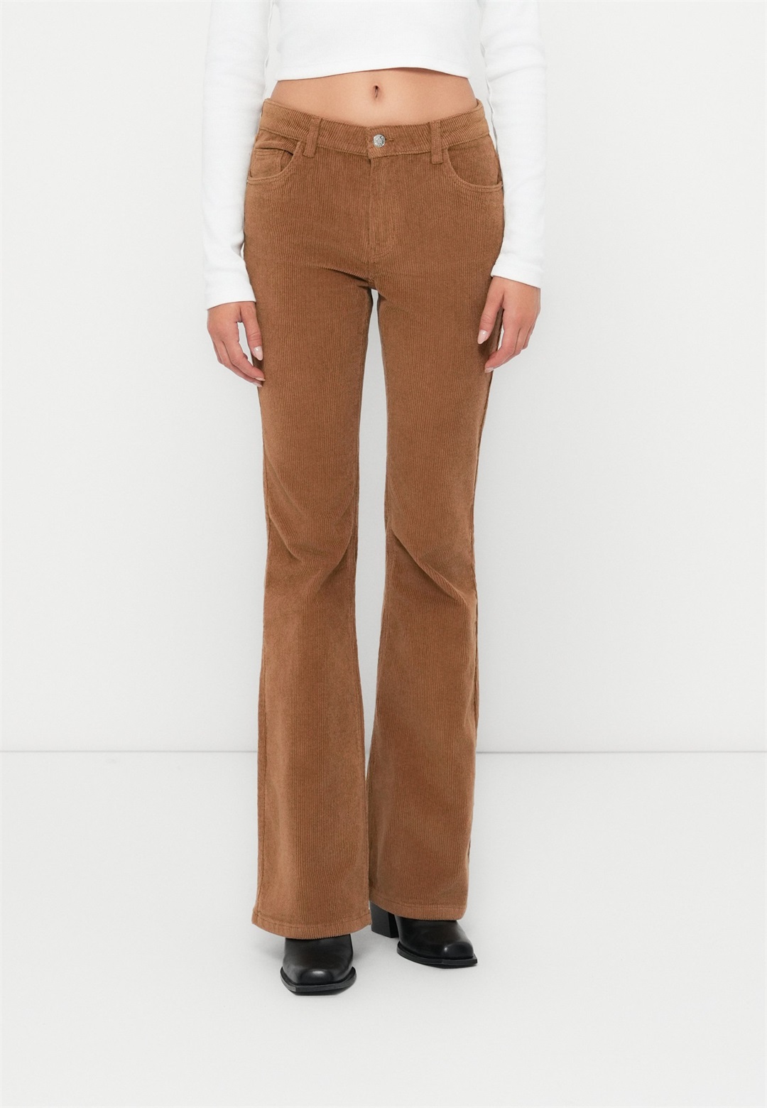 Noisy May NMHAZELL - Stoffhose - toasted coconut/braun