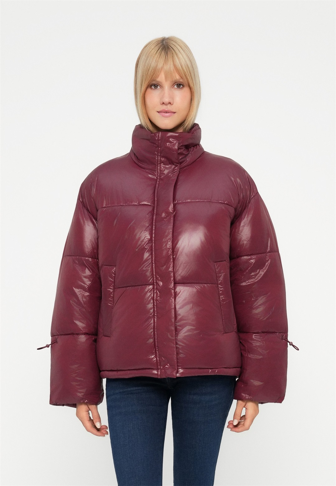 Noisy May NMALLIE SHINY PUFFER - Winterjacke - windsor wine/bordeaux
