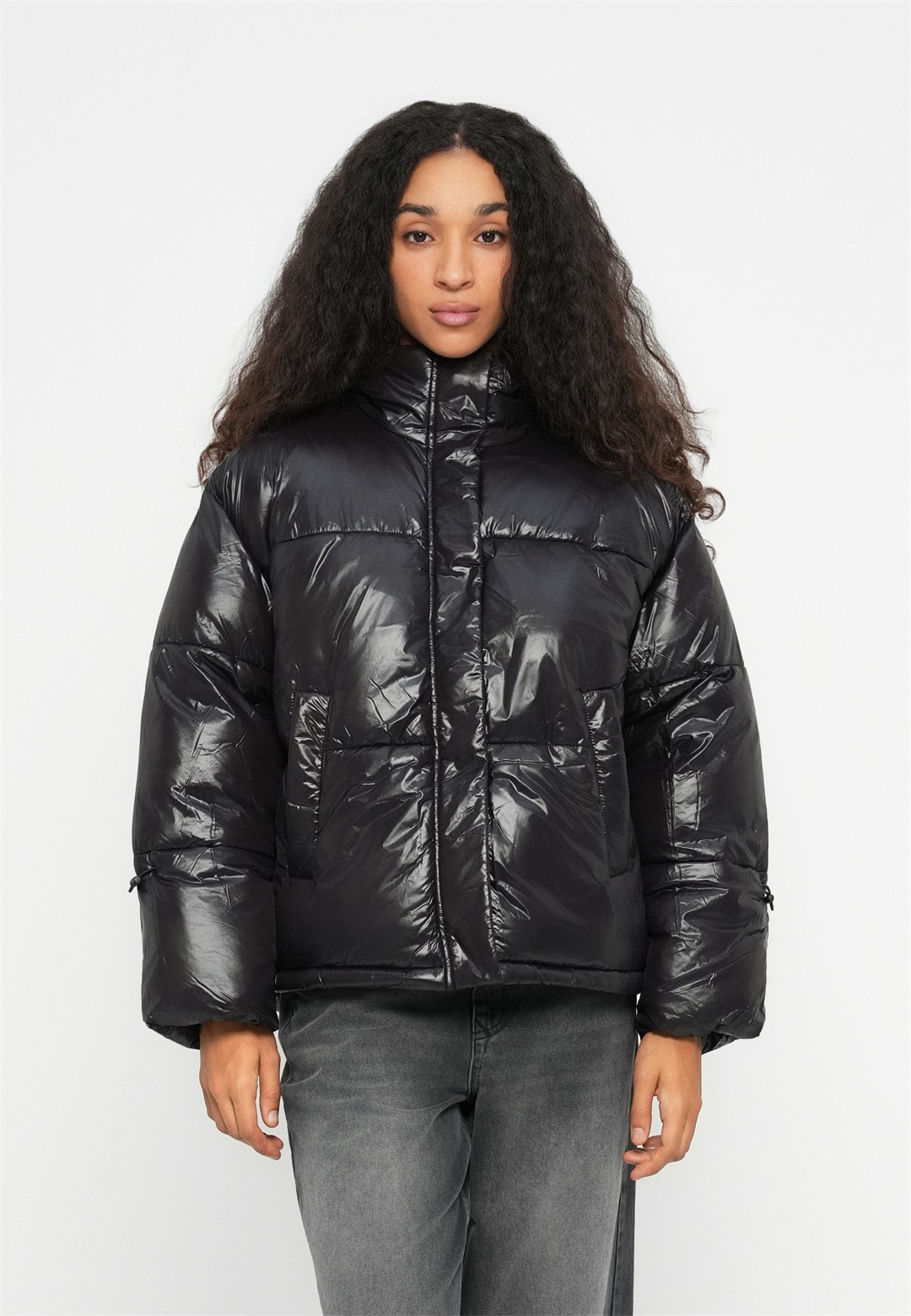 Noisy May NMALLIE SHINY PUFFER - Winterjacke - black/schwarz