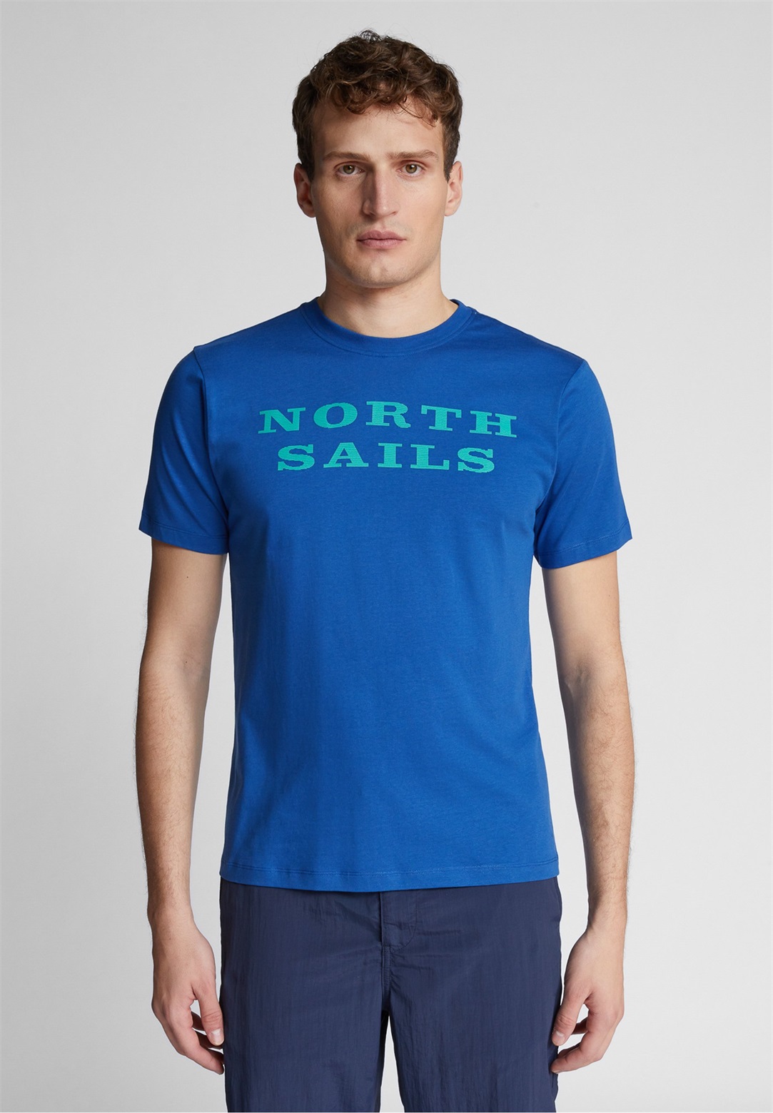 North Sails MIT SCHRIFTZUG - T-Shirt print - meeresblau/blau