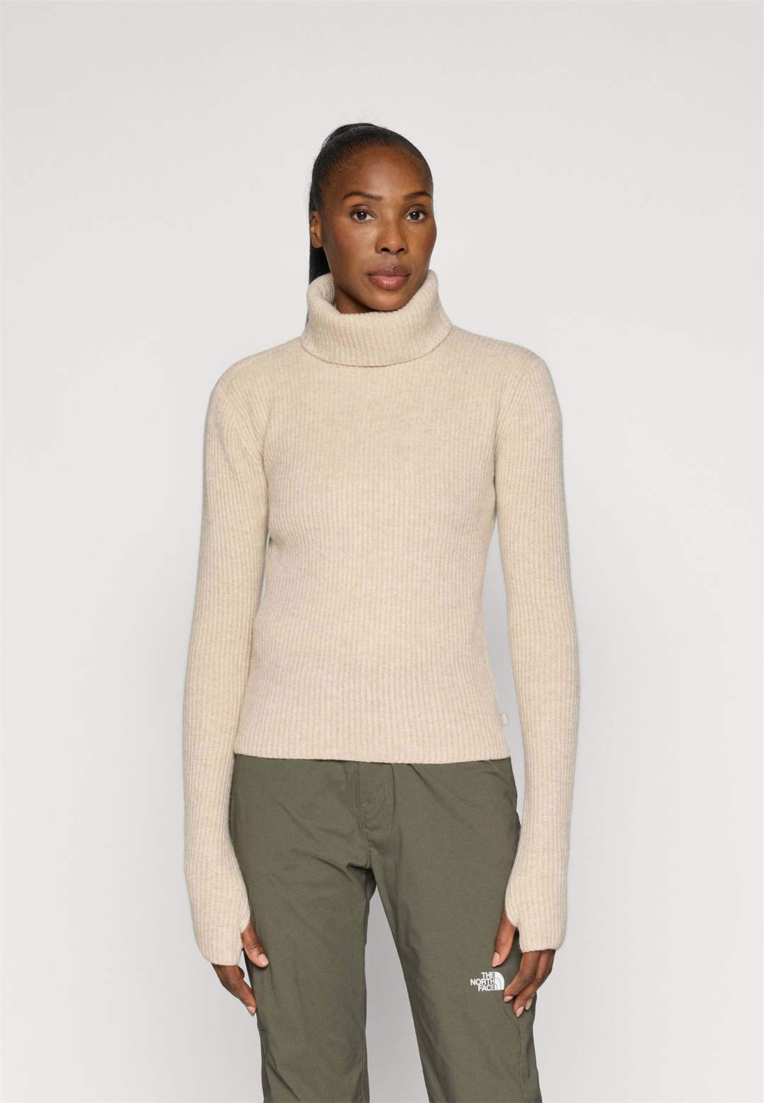 66 North VONARSTRAETI TURTLENECK - Strickpullover - feather grey/sand