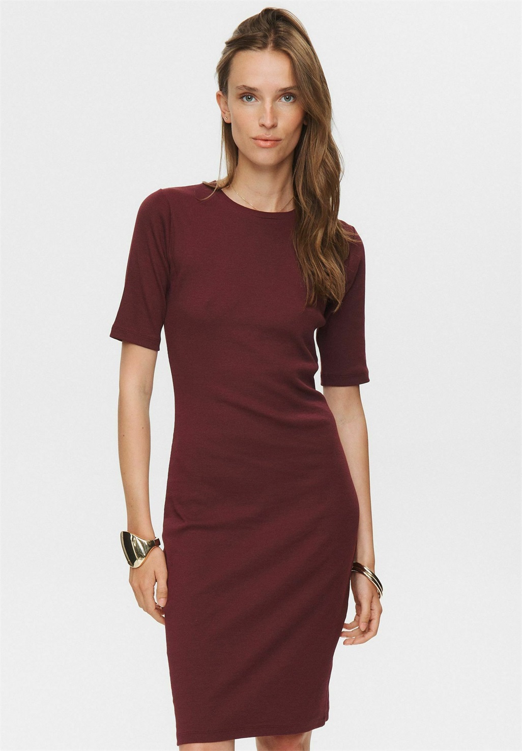 Nümph RILEY - Jerseykleid - winetasting/rot