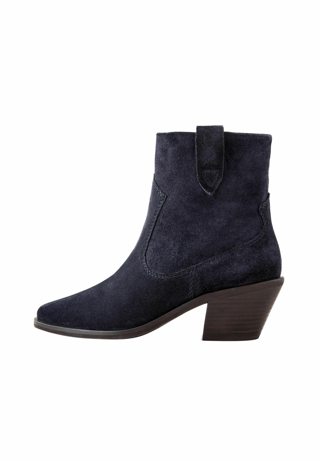 Next STANDARD WIDE FIT-FOREVER COMFORT BLOCK HEEL - Cowboy-/Bikerstiefelette - new navy blue suede/dunkelblau