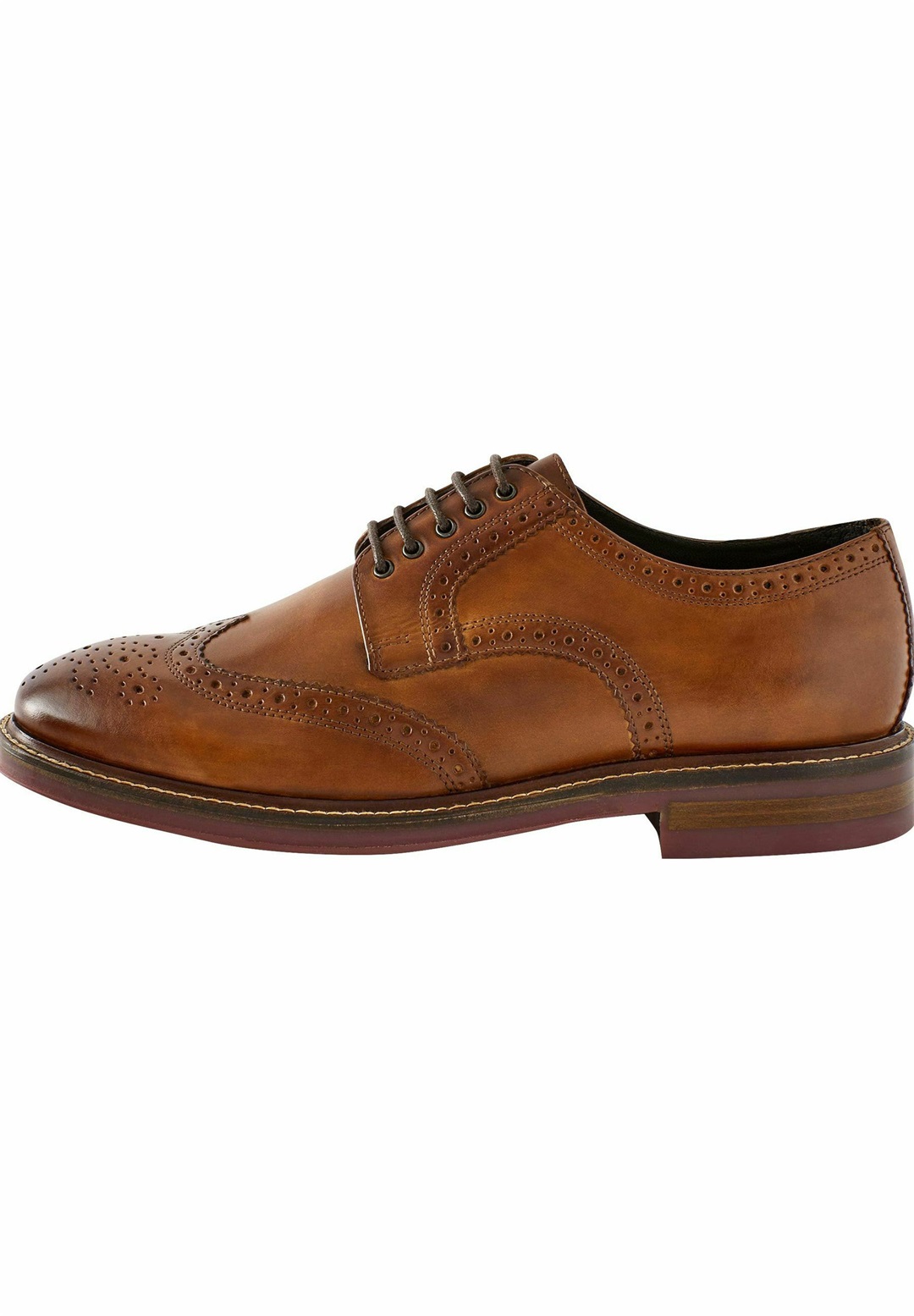 Next WIDE FIT - CONTRAST SOLE CHUNKY BROGUES - Schnürer - tan brown/braun
