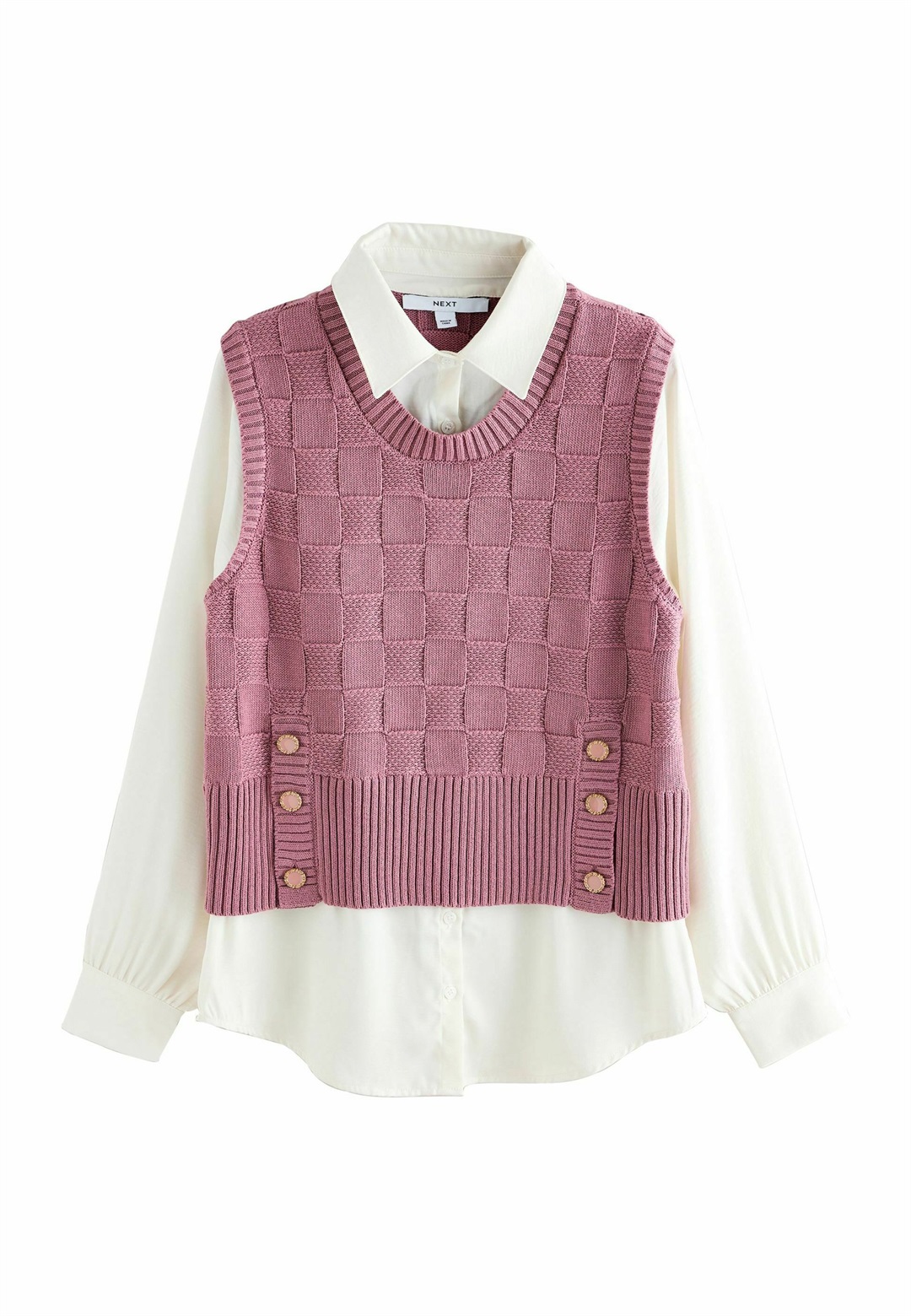 Next REGULAR FIT LAYER WITH DETAIL SET - Bluse - blush pink/pink