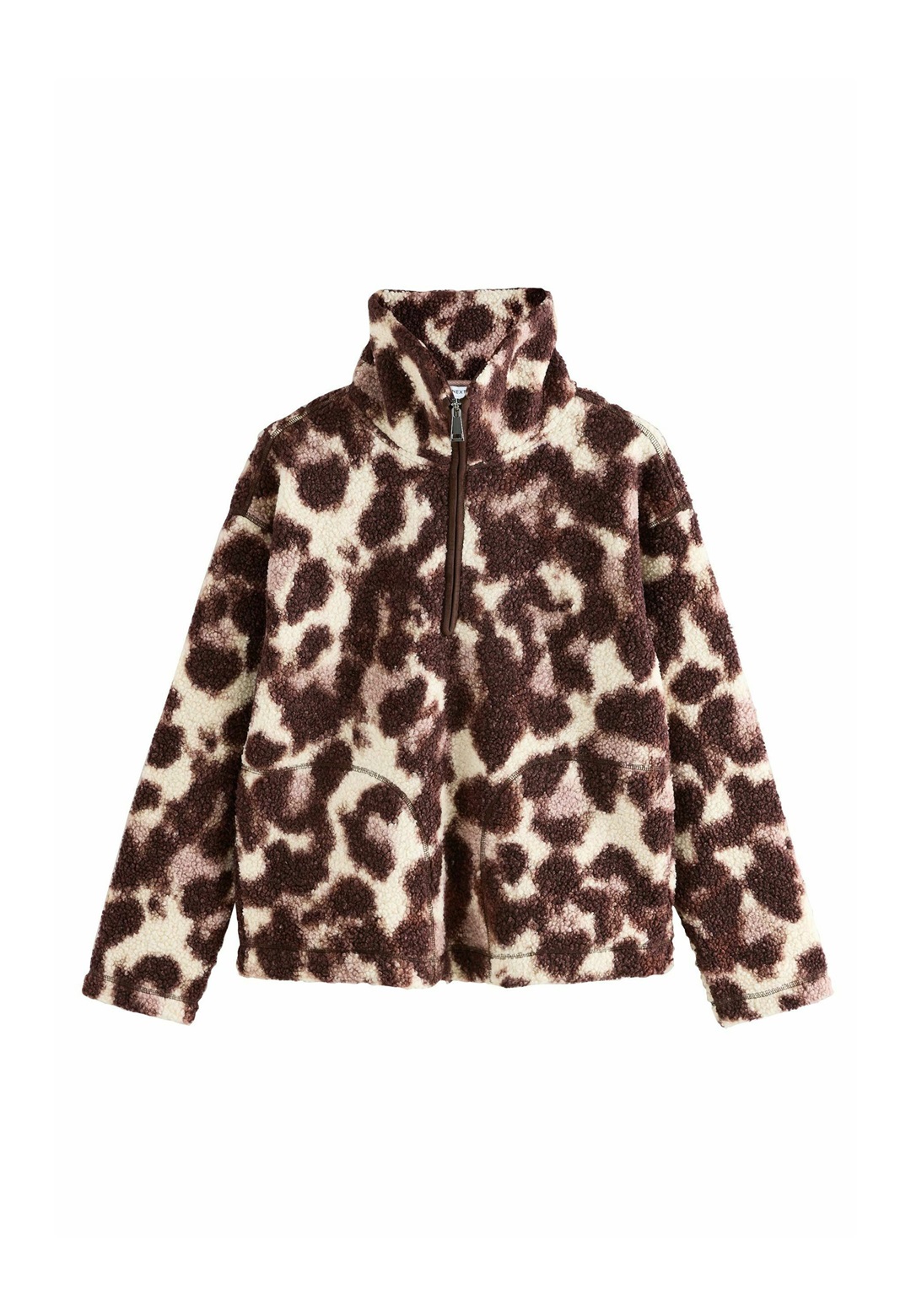 Next Fleecepullover - chcolate pink leopard animal print/braun