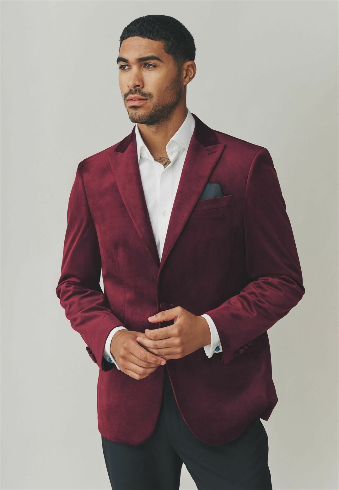 Next SELF LAPEL - REGULAR FIT - Sakko - burgundy red/rot