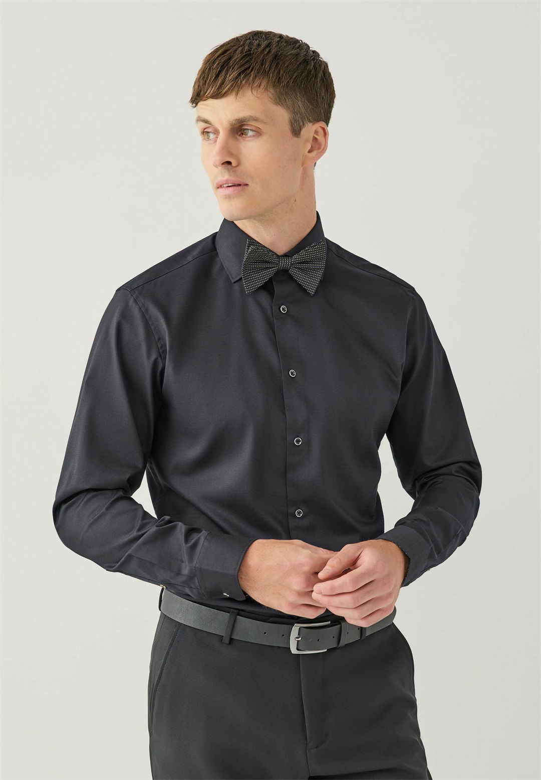 Next BOW TIE PACK - Hemd - black/gold/schwarz