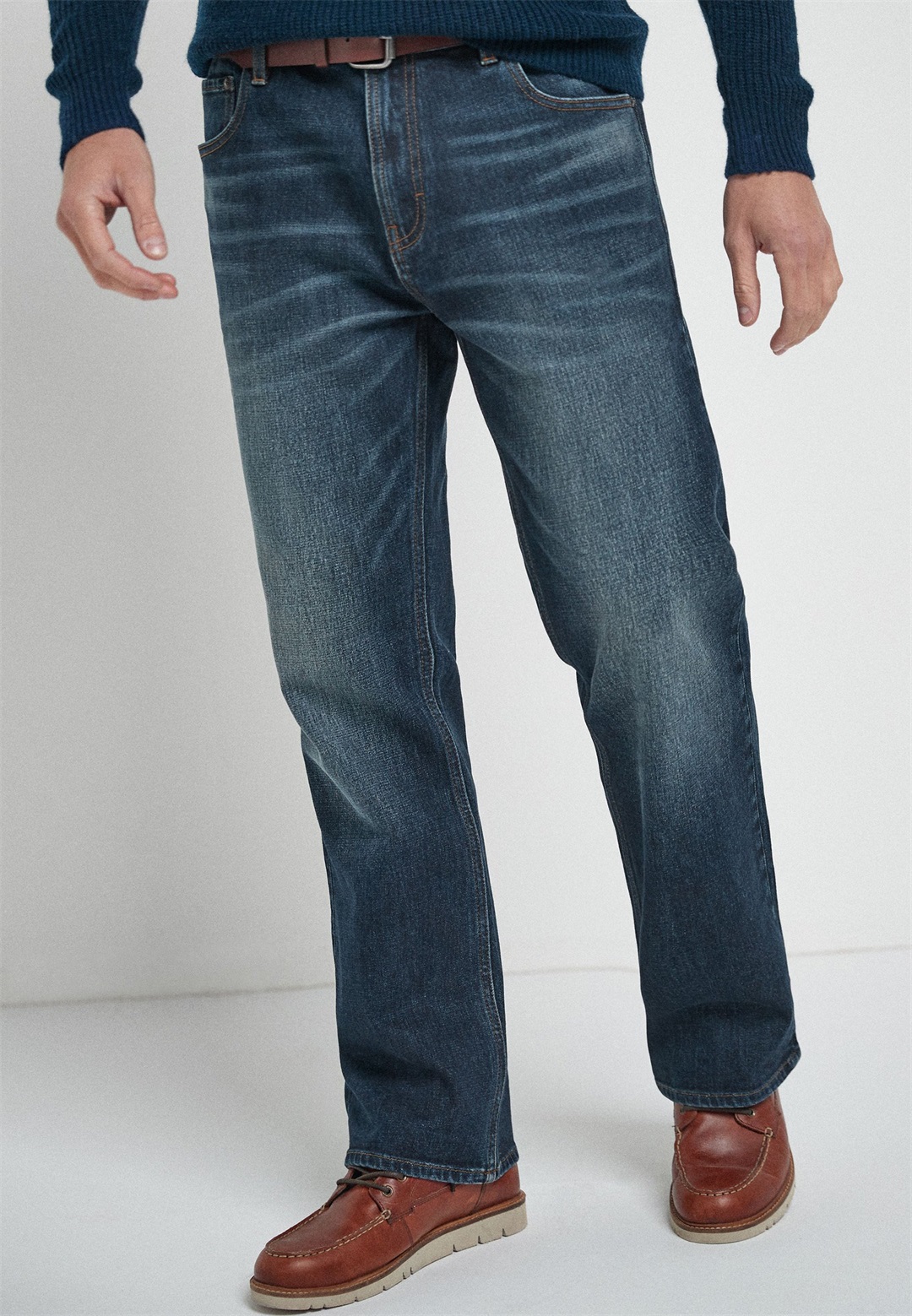 Next Jeans Straight Leg - bleached denim