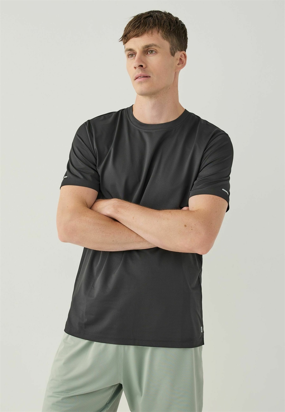 Next REGULAR FIT - ACTIVE GYM TEXTURED - T-Shirt basic - black/schwarz