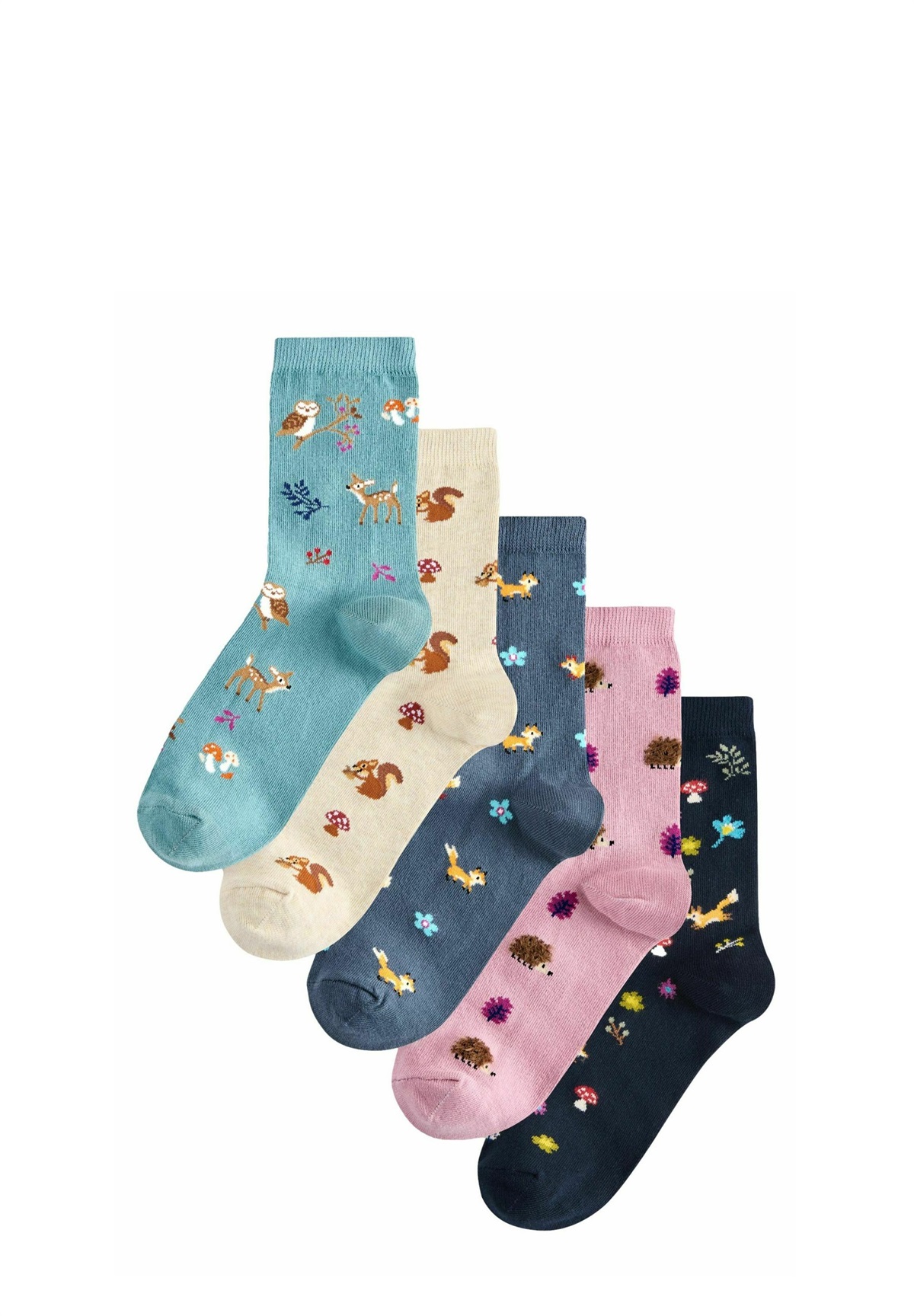 Next ANKLE 5 PACK - Socken - autumn animal/pink