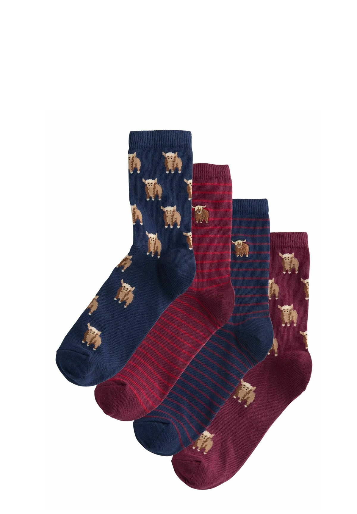 Next ANKLE 4 PACK - Socken - berry hamish the highland cow/blau