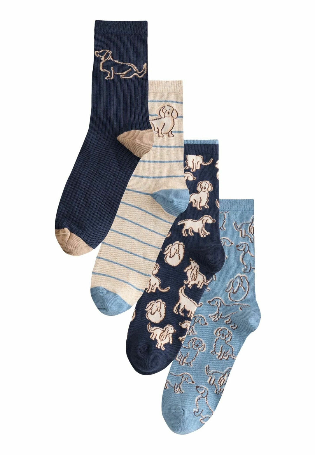 Next 4 PACK - Socken - blue dogs/blau