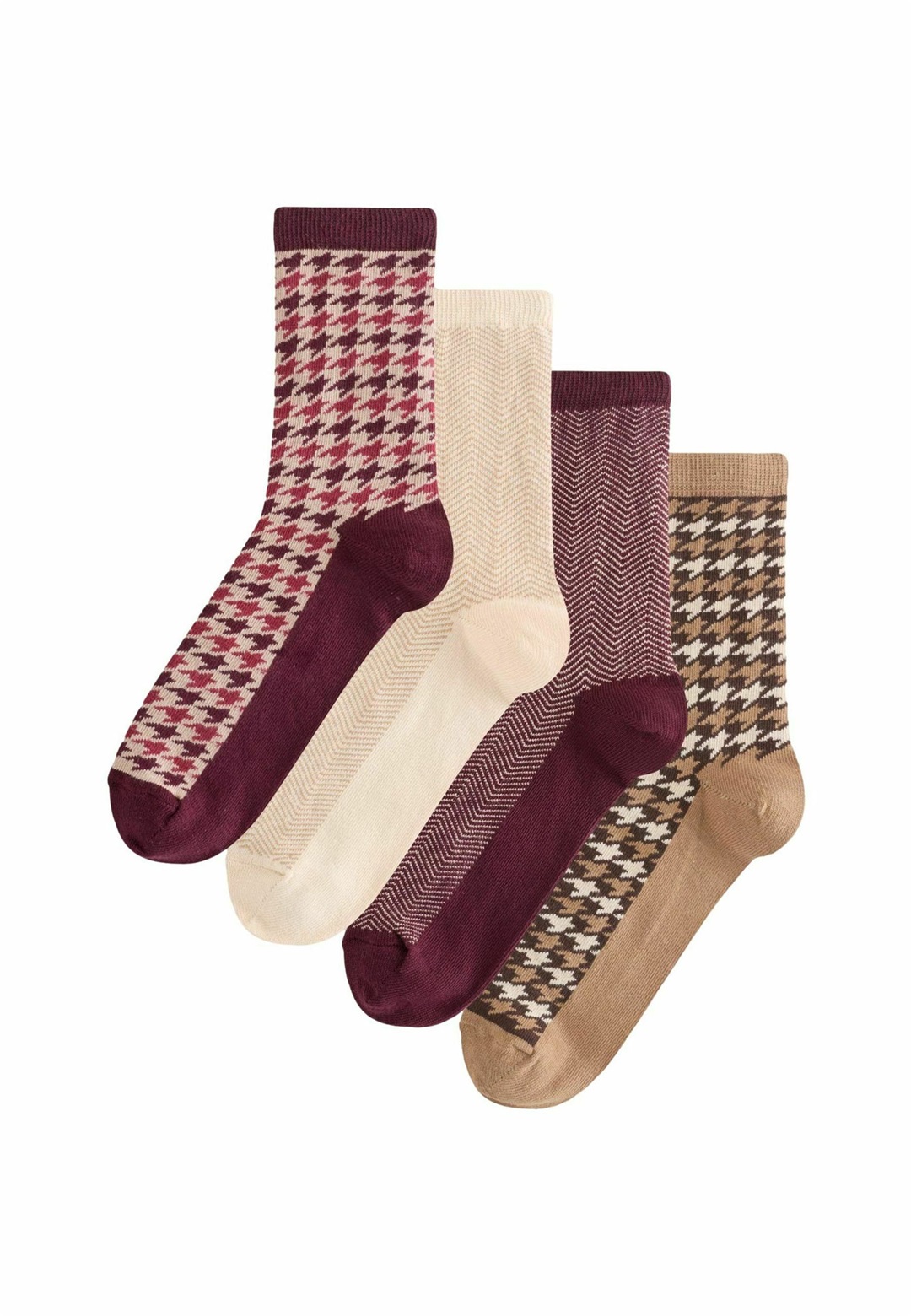 Next 4 PACK - Socken - heritage check/braun