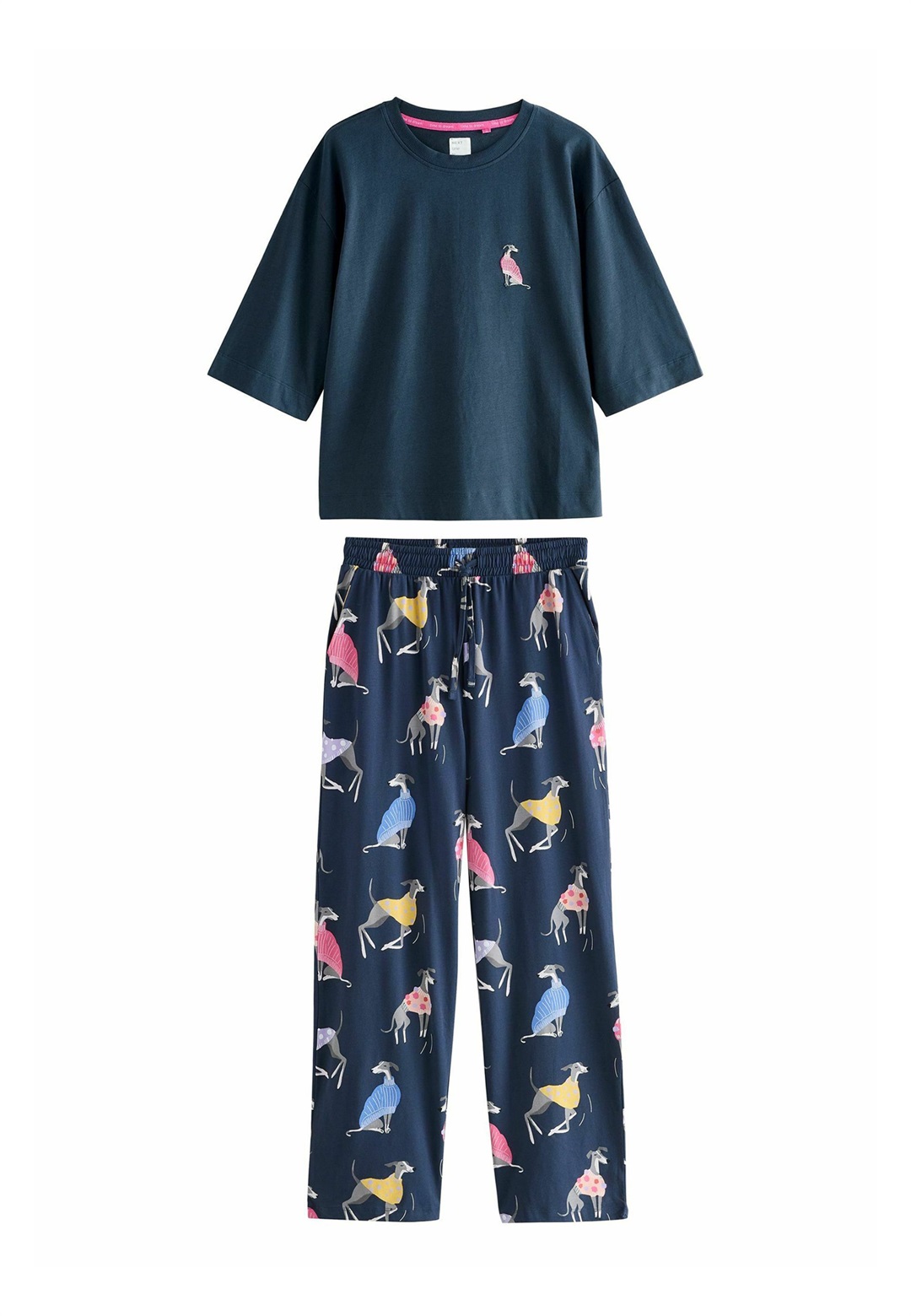 Next REGULAR FIT - SHORT SLEEVE SET - Pyjama - navy dog/blau