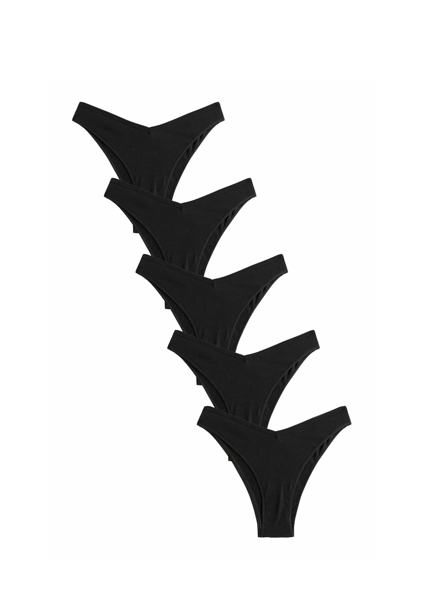 Next EXTRA HIGH LEG FIT - RICH KNICKERS 5 PACK - Slip - black/schwarz