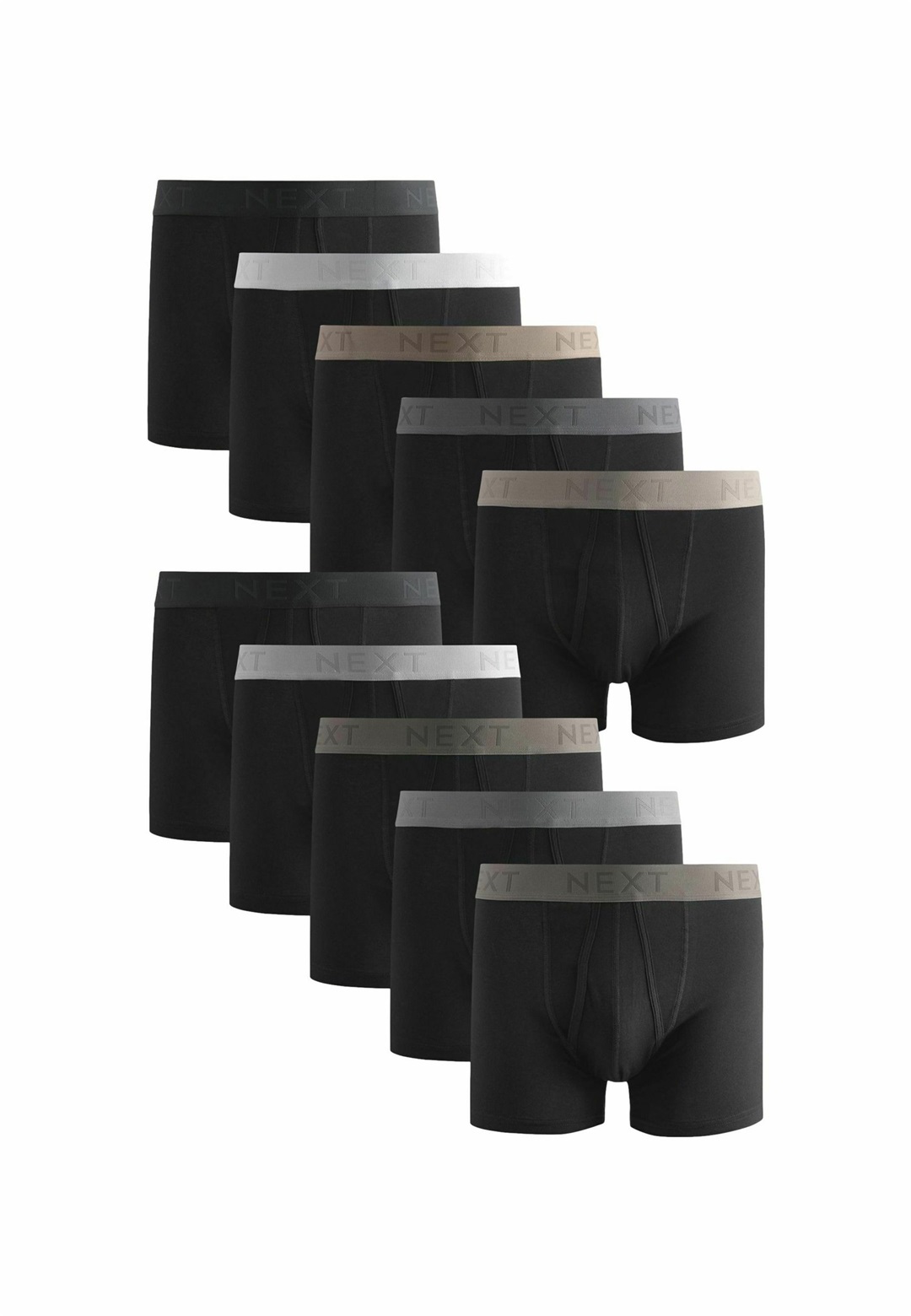 Next A FRONTS 10 PACK - Boxer Briefs - black neutral waistband/schwarz