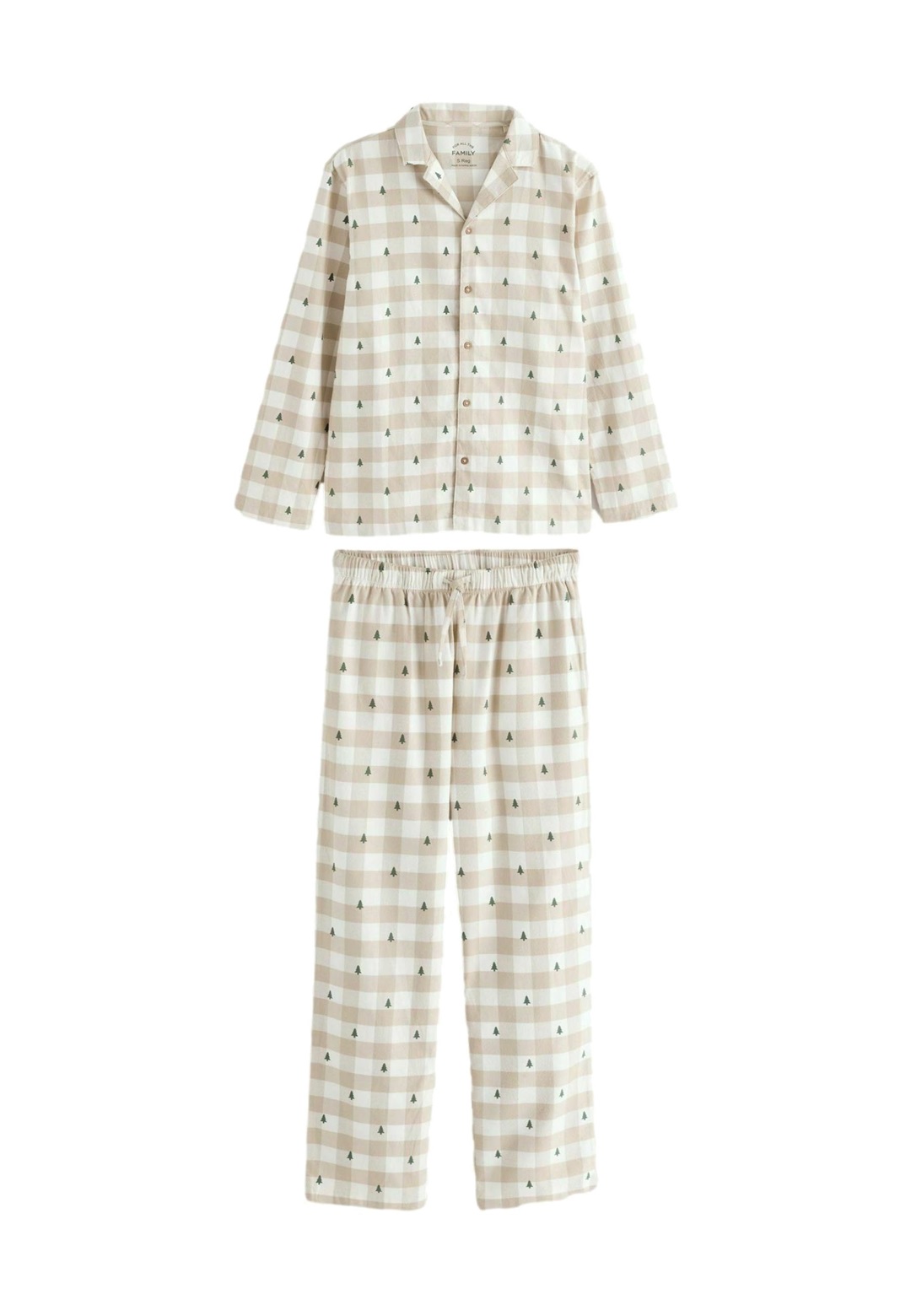 Next REGULAR FIT - CHECK SET - Nachtwäsche Set - neutral/beige