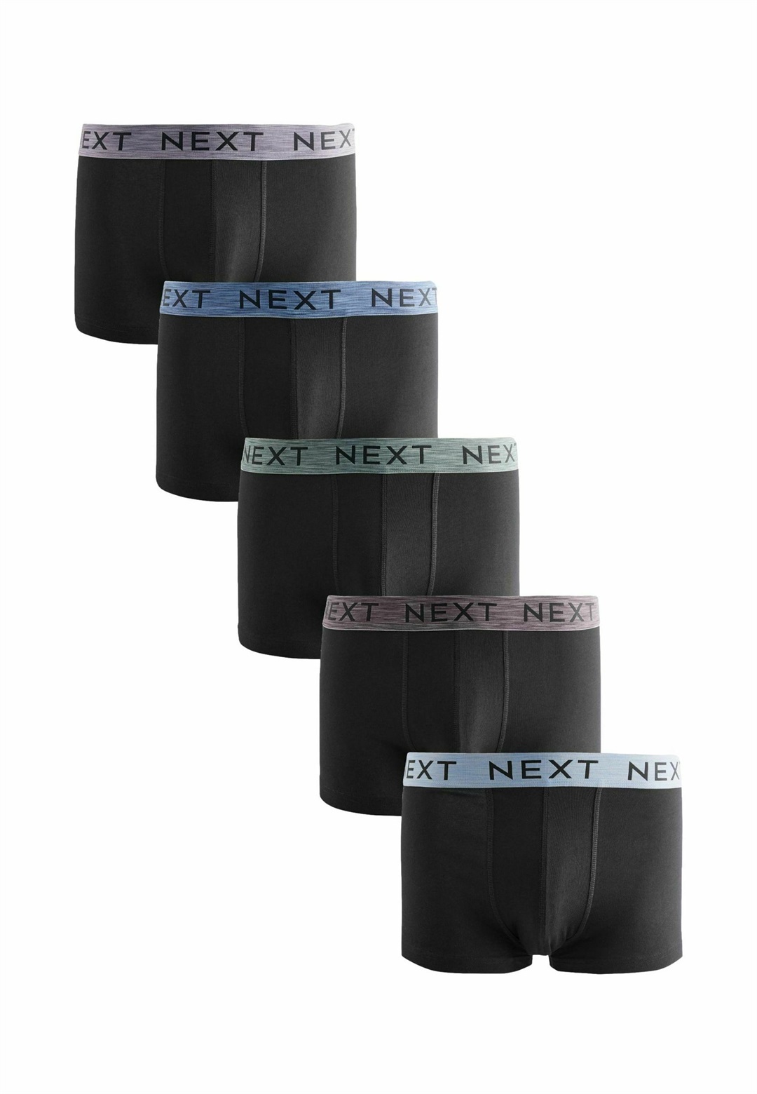 Next 5 PACK - Boxer Briefs - black marl waistband/schwarz