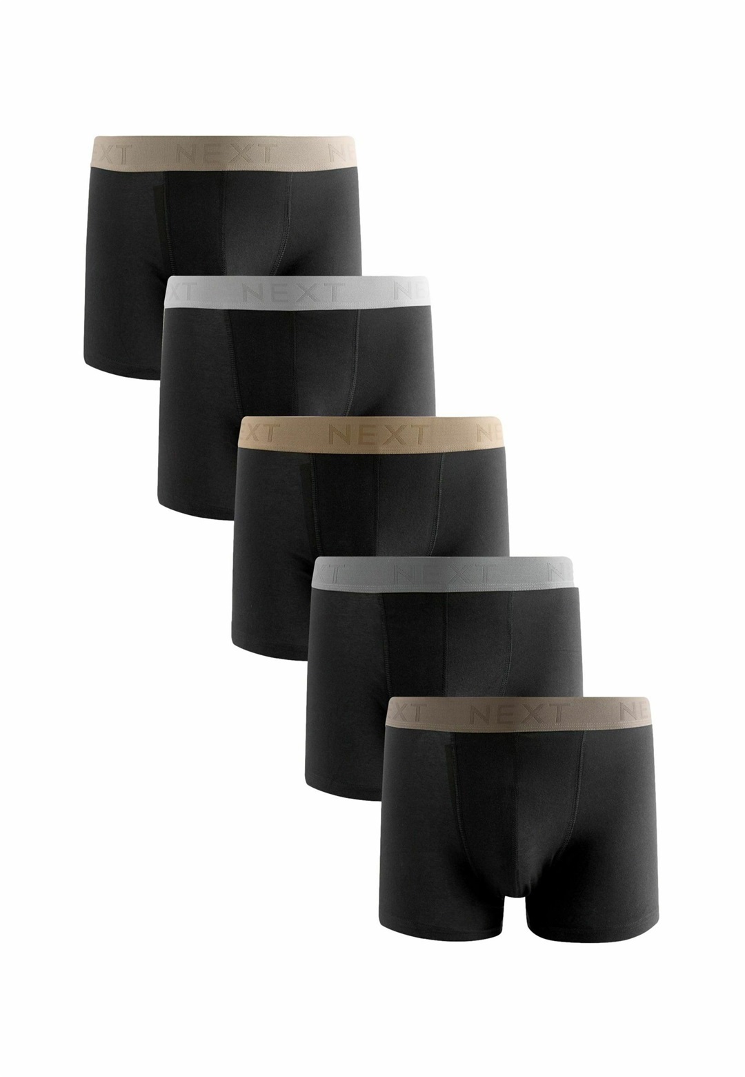Next 5 PACK - Boxer Briefs - black neutral waistband/schwarz-metallic