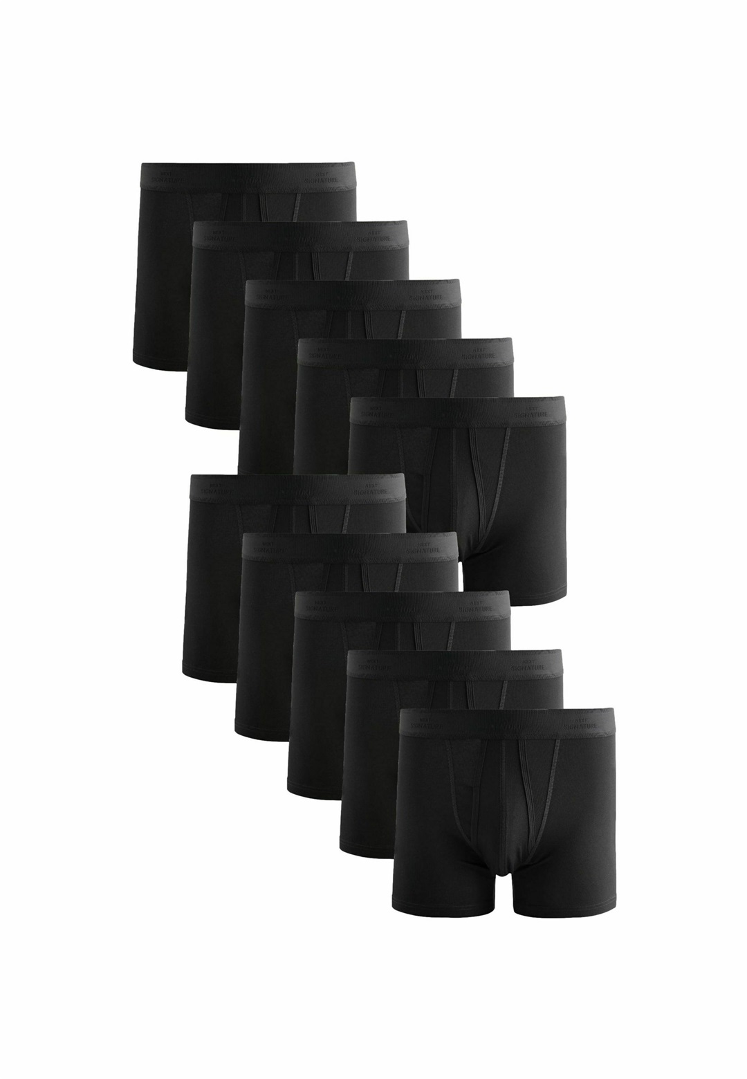 Next 10 PACK - SIGNATURE A-FRONTS - Boxer Briefs - black modal/schwarz