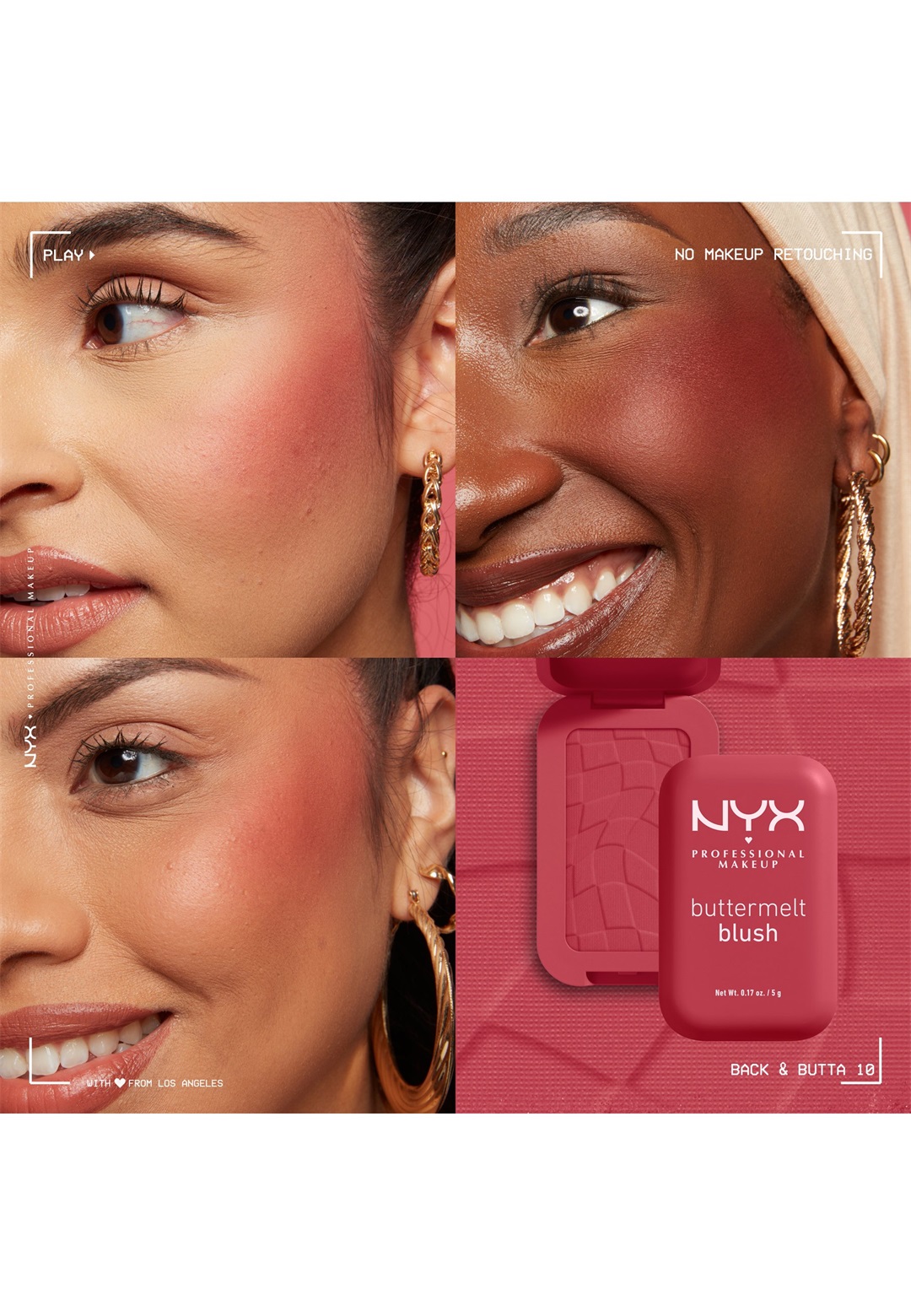 NYX Professional Makeup BUTTERMELT BLUSH - Rouge - 10 back and butta/beige
