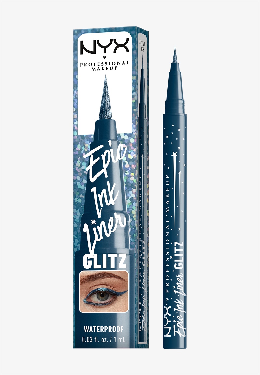 NYX Professional Makeup EPIC INK LINER - Eyeliner - denim dazzle/blau