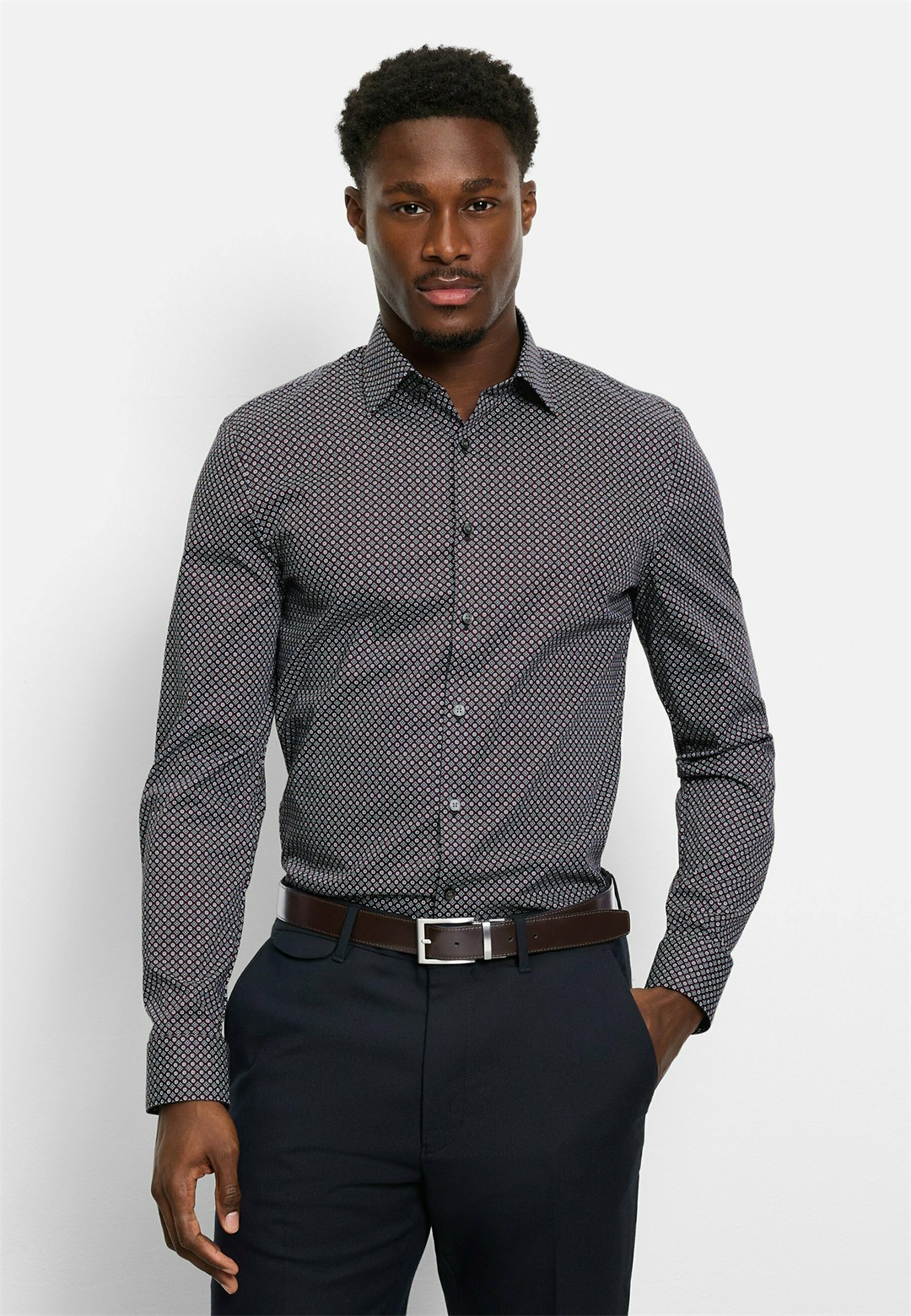 OLYMP No. Six SUPER NEW YORK - Hemd - bordeaux