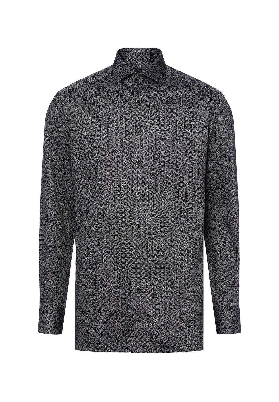 OLYMP Hemd - anthrazit schwarz/anthrazit