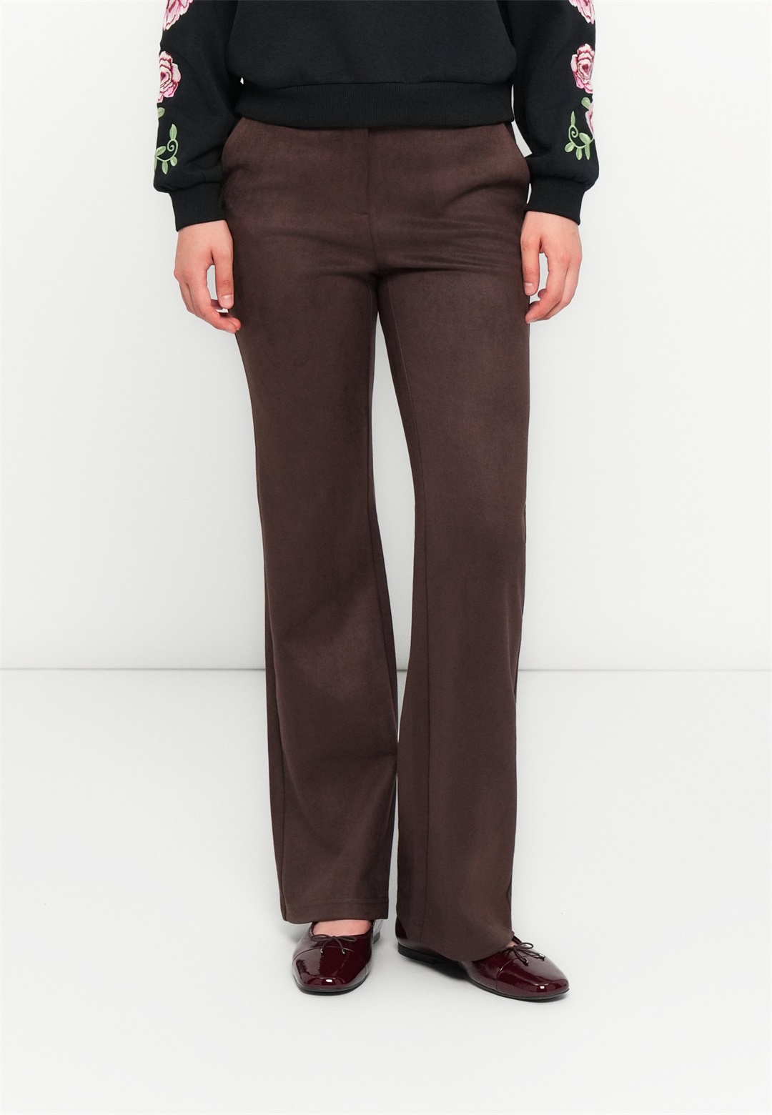 ONLY ONLYLVA LIFE - Stoffhose - black coffee/dunkelbraun