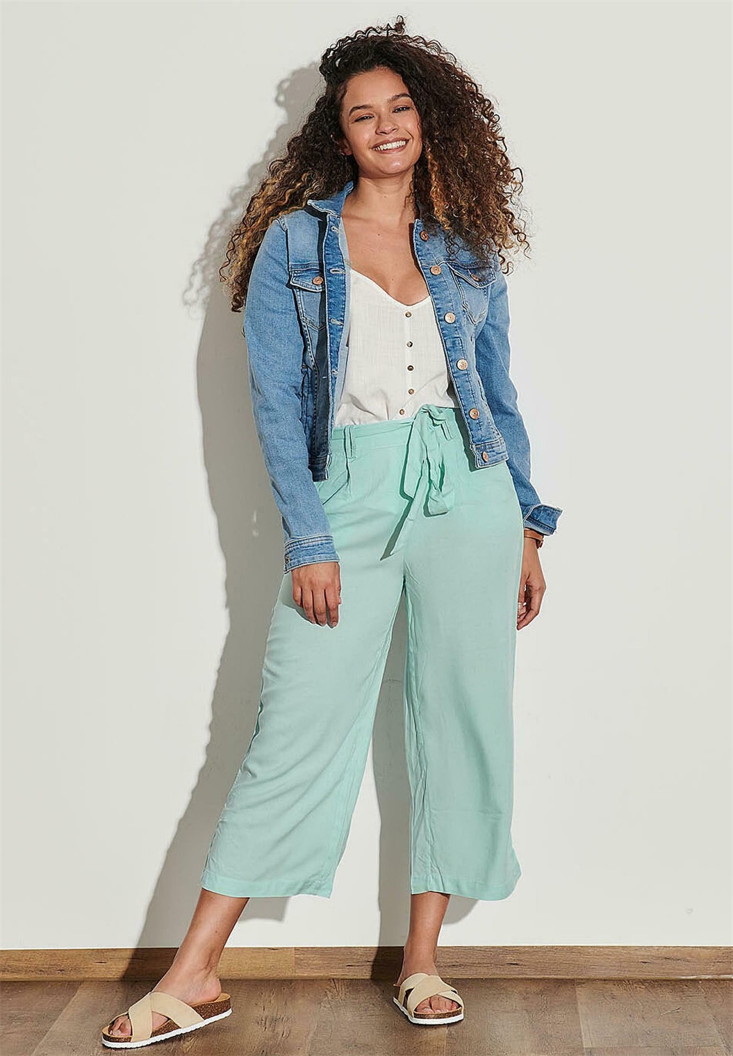 ONLY Stoffhose - turquoise/türkis