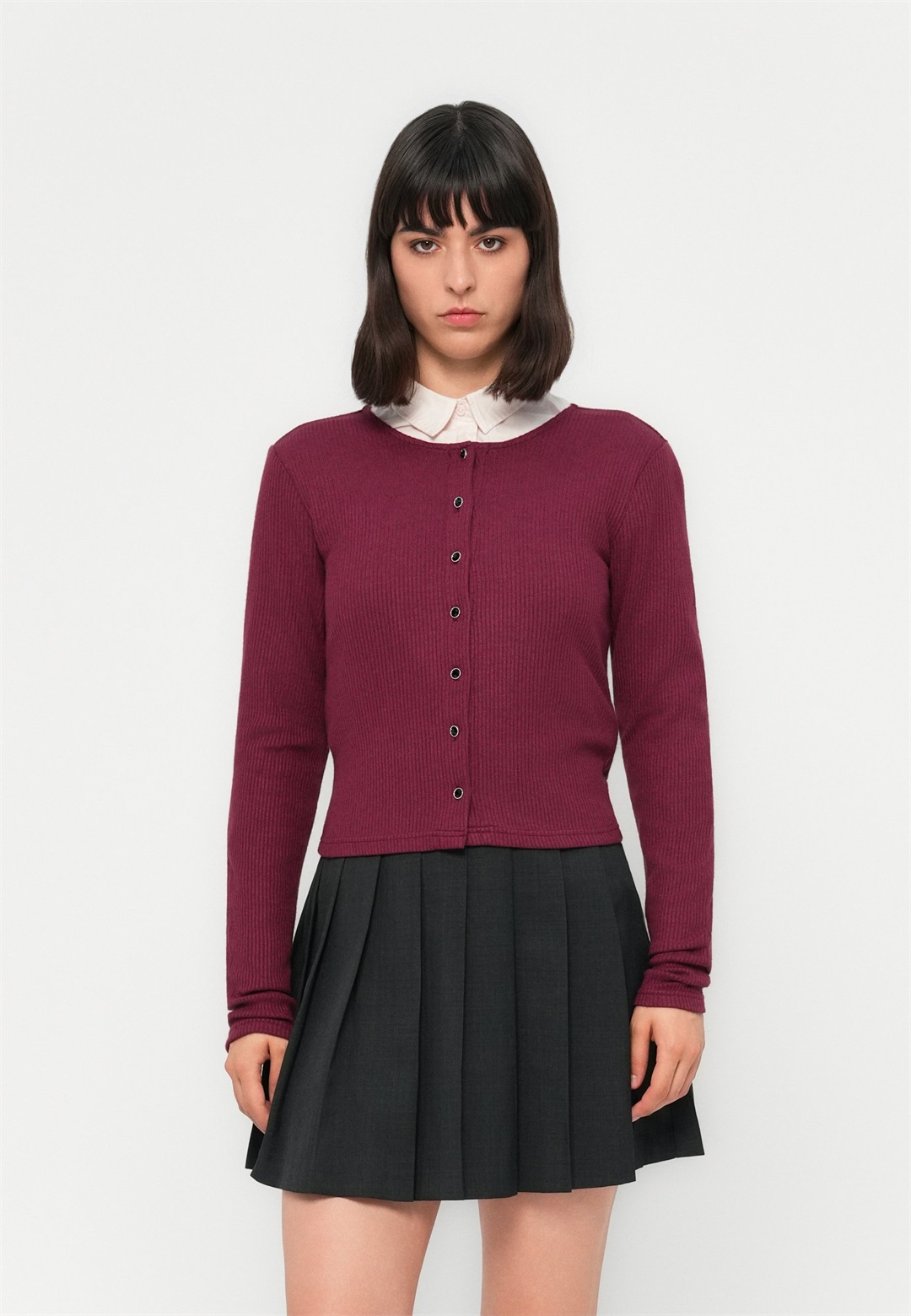 ONLY ONLVELENA - Strickjacke - burgundy/dunkelrot ONLY ONLVELENA - Strickjacke - burgundy/dunkelrot