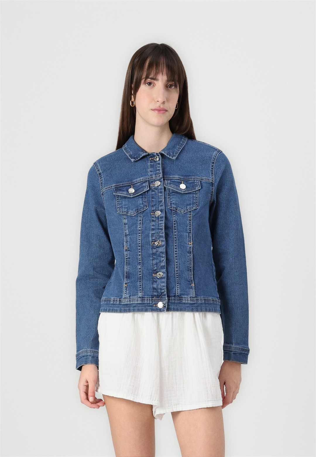 ONLY ONLWONDER JACKET - Jeansjacke - medium blue denim/blue denim
