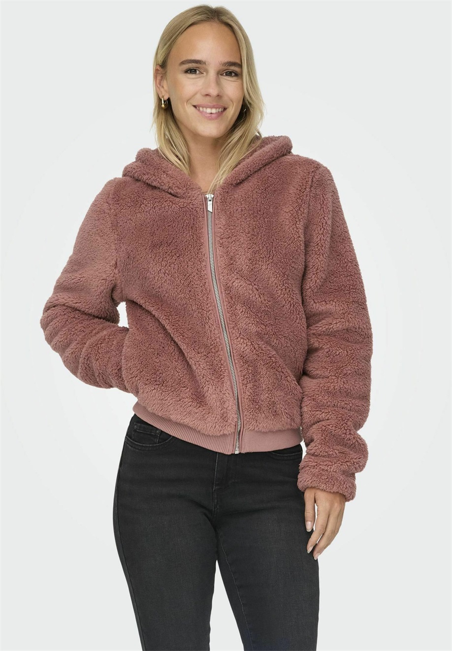 ONLY ONLNEWANNA CONTACT - Fleecejacke - rot/bordeaux