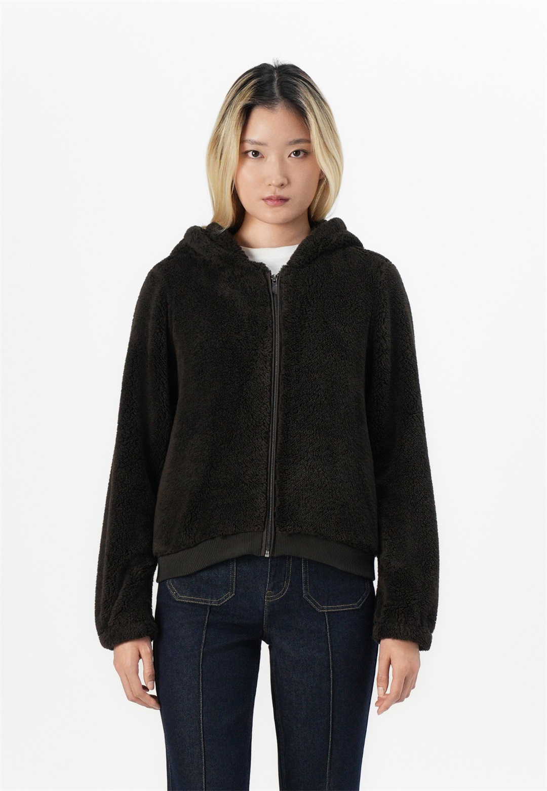 ONLY ONLNEWANNA CONTACT - Fleecejacke - chocolate torte/dunkelbraun