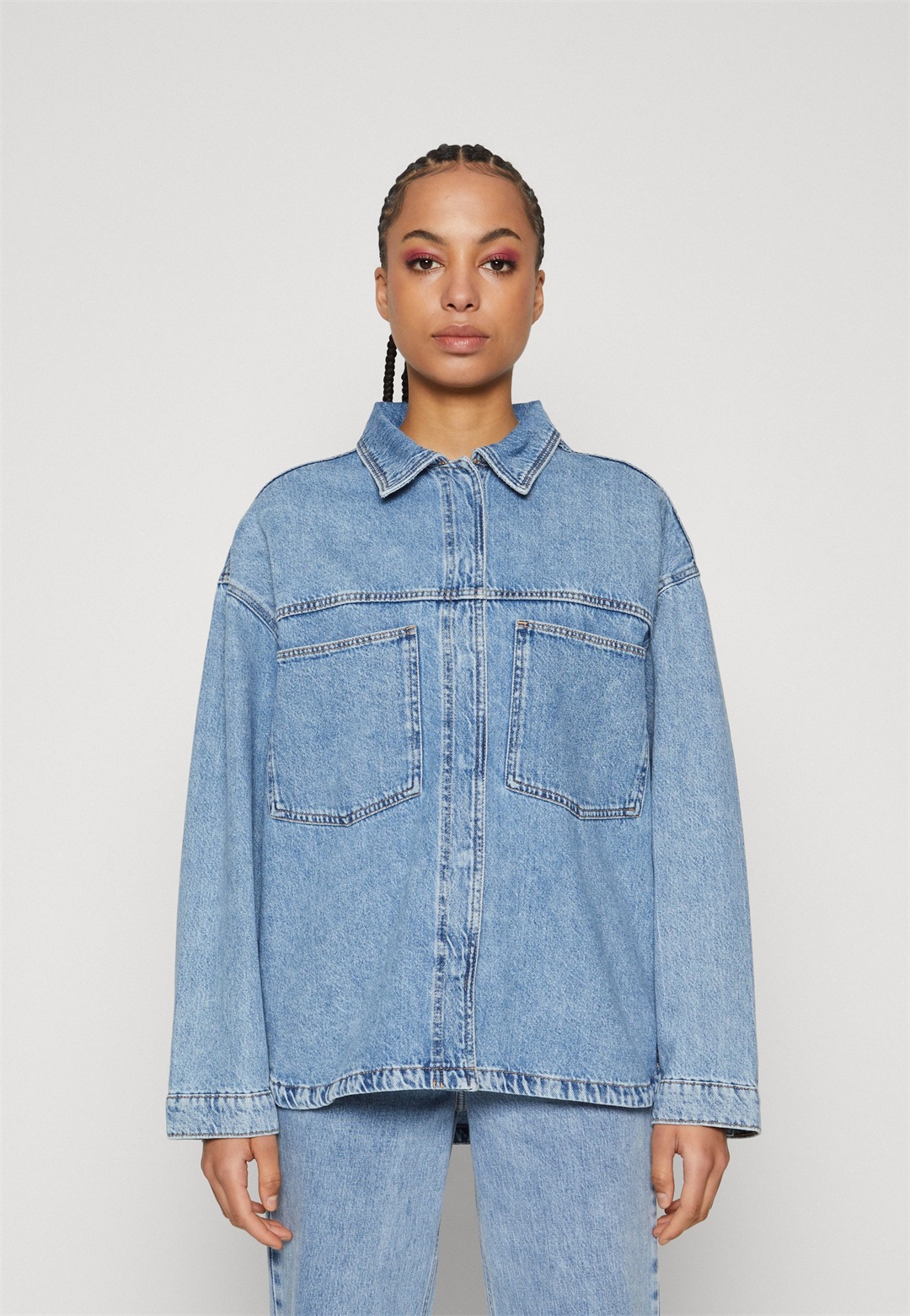 ONLY ONLEMMIE - Jeansjacke - light blue denim/light-blue denim