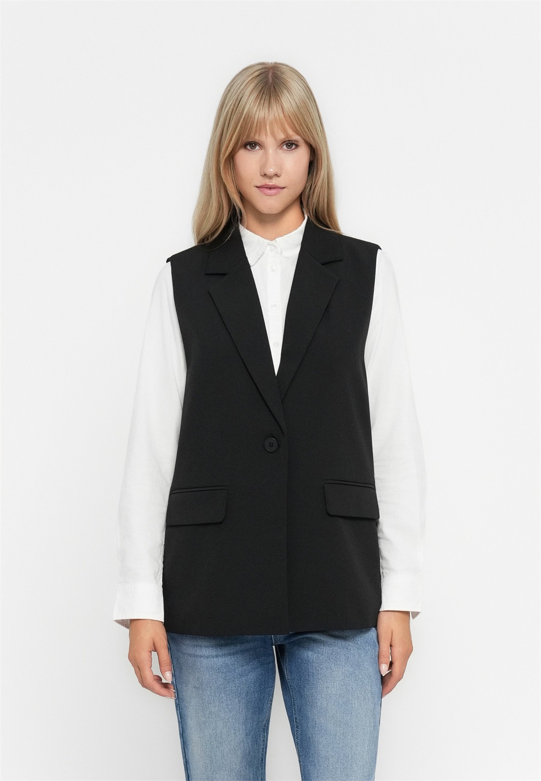 ONLY ONLELLY LIFE LOOSE - Weste - black/schwarz