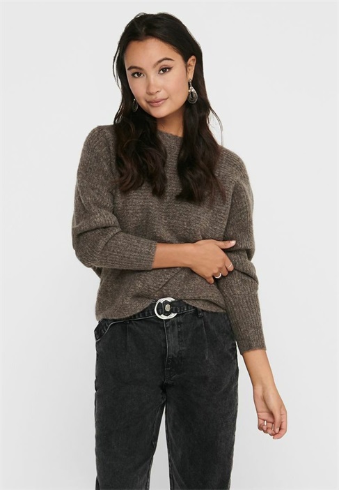 ONLY ONLDANIELLA L/S NOOS - Strickpullover - major brown/braun