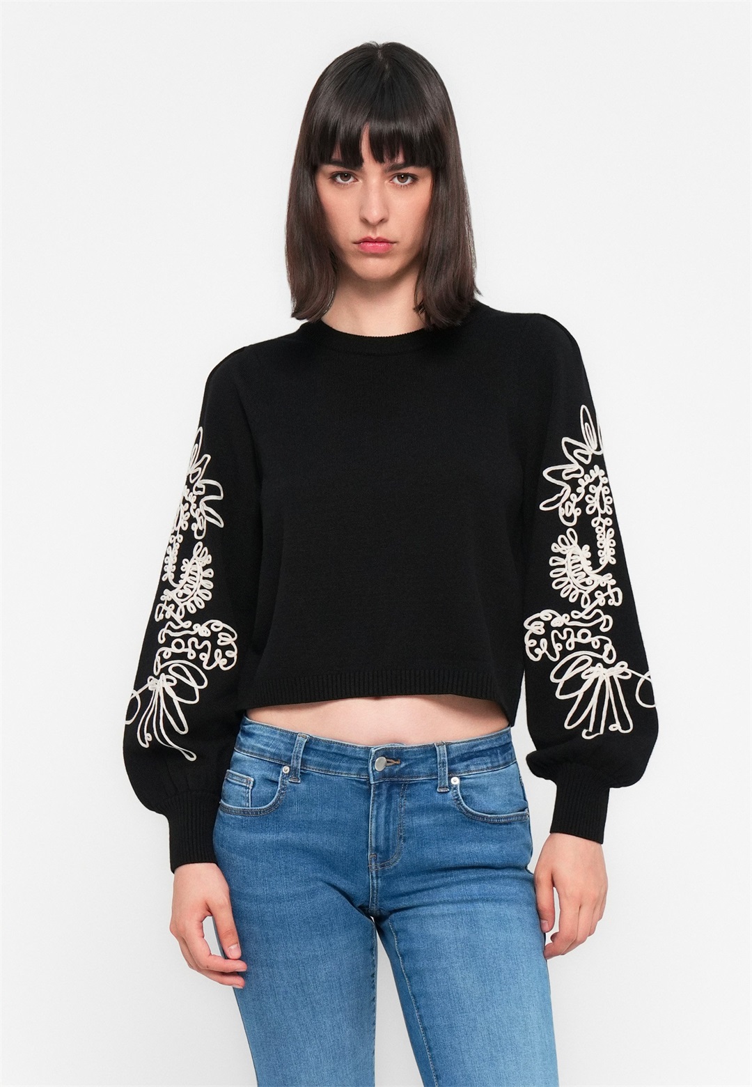 ONLY ONLMAGNOLIA - Strickpullover - black/schwarz