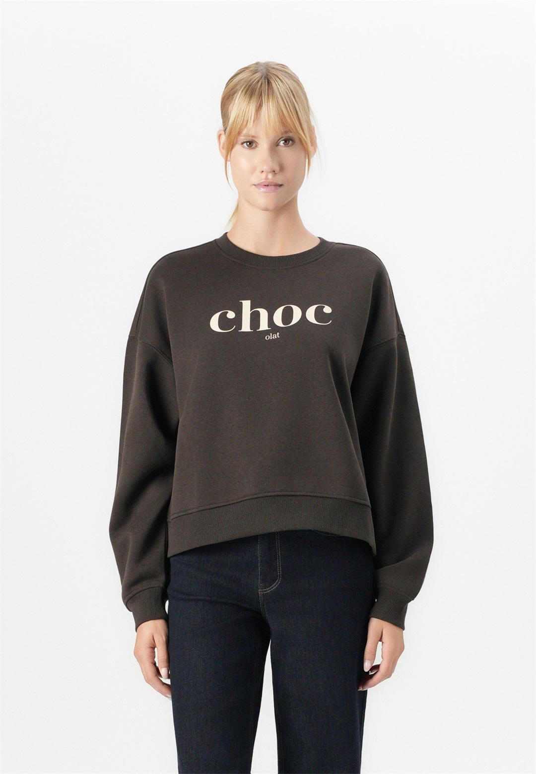 ONLY ONLBEST CREW NECK - Sweatshirt - chocolate torte/braun