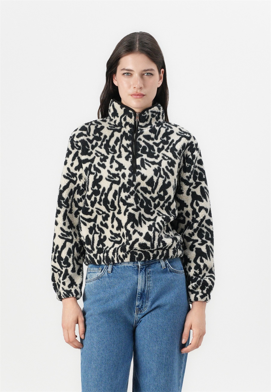 ONLY NEW DALLAS HIGHNECK - Fleecepullover - black/schwarz