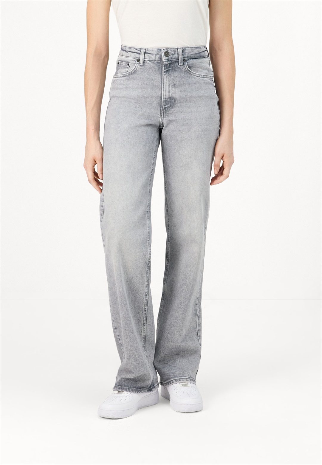 ONLY ONLJUICY WIDE LEG - Wide Leg - medium grey denim/grey denim